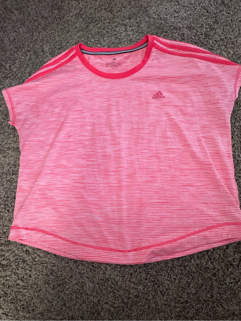 adidas  Stripe Short Sleeve Training Tee